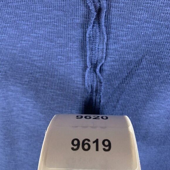 Life is Good Thermal Top Womens Large Blue Cotton Feather Print Relaxed Fit 9619 - Picture 7 of 7